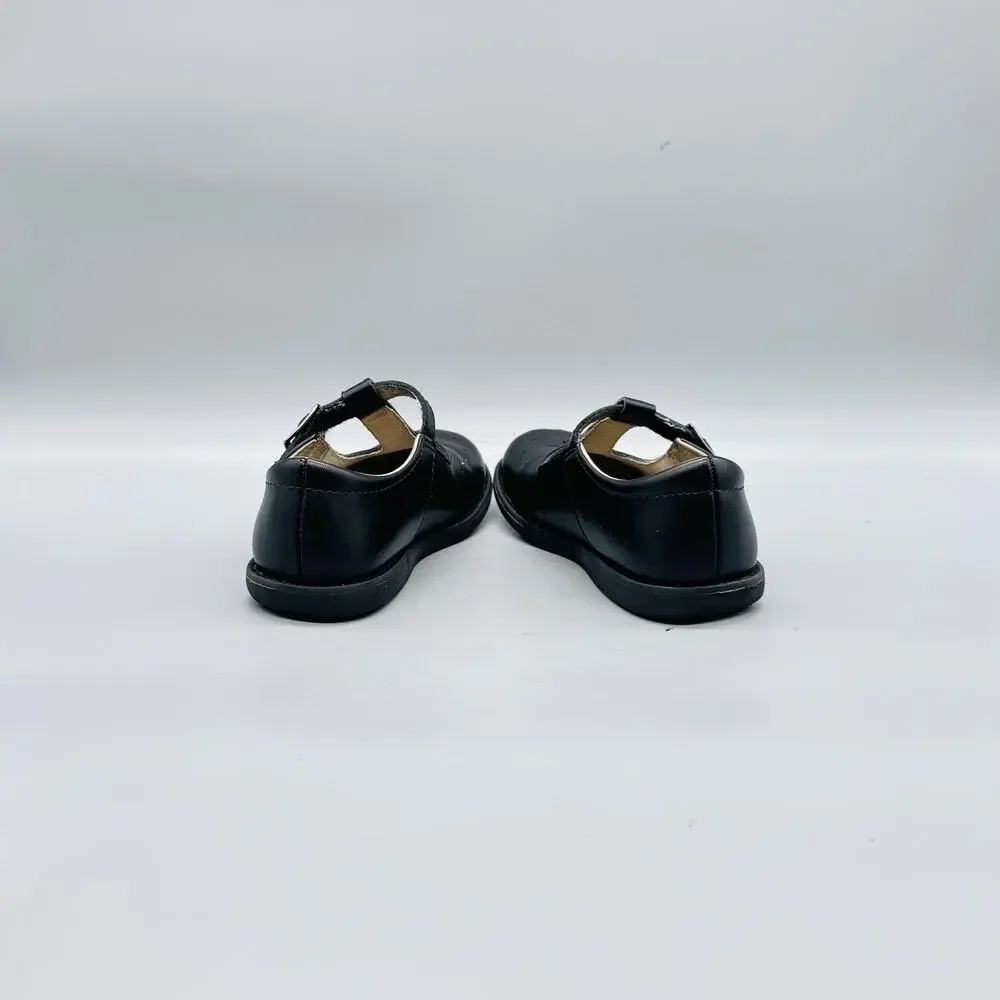 FootMates Shoes Kids Girls 12.5 Black Leather Mary Jane T Strap Dress Flats
